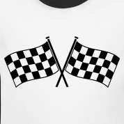 two checkered flags RACING MOTOR SPORTS Kids Shirts Design
