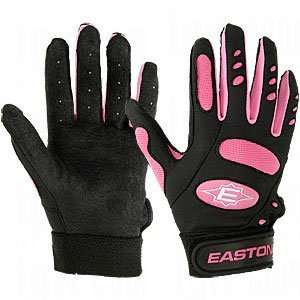  Easton Typhoon Youth Batting Glove   Black/Pink   Small 