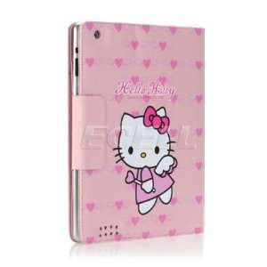  Ecell   PINK HEARTS HELLO KITTY LEATHER CASE & STAND FOR 