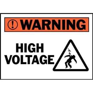  BRADY 86159 Warning Label High Voltage 3.5x5 in,PK5 