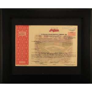  Framed Cleveland Indians Stock Certificate Everything 