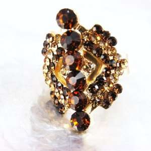  Crystal ring Traviatta brown. Jewelry