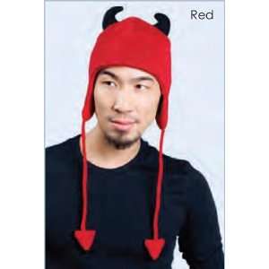  DeLux Devil Horns Red Wool Pilot Animal Hat Everything 