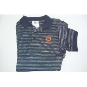  Chicago Bears Pin Striped Polo Shirt Size Medium Sports 
