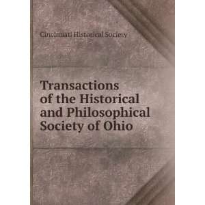   Society of Ohio. Cincinnati Historical Society  Books