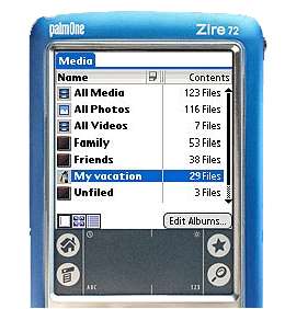 The Zire 72 can easily capture and manage your most important digital 