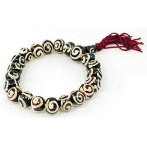  White Spiraling Bracelet Elastic Band Jewelry