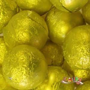 Yellow Foiled Chocolate Balls 10LBS  Grocery & Gourmet 