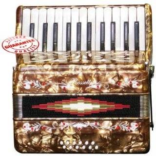 Rossetti Beginner Piano Accordion 12 Bass 25 Keys Gold by Rossetti