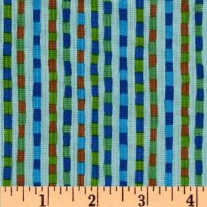  44 Wide Morning Rush Swizzler Stripe Blue Fabric By The 