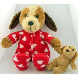  9 Valentines Day Heart Toy Teddy Bear Plush Dog W Baby 