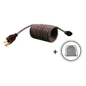 Flexy Coiled Extension Cord 16 Gauge 13 Amps   Extends From 20 In. To 