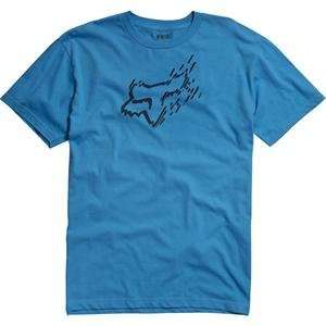  Fox Racing What Remains T Shirt   2X Large/Electric Blue 
