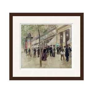 The Boulevard Montmartre And The Theatre Des Varietes C1886 Framed 