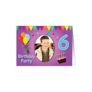  6 Year Bithday Party Photo Card Card Health & Personal 