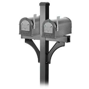   with 2 Sided Deluxe Post   Black for (2) Mailboxes