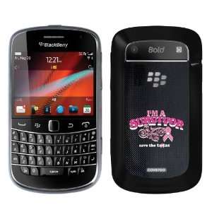 Save the Tatas   I Am a Survivor design on BlackBerry® Bold 9900 9930 