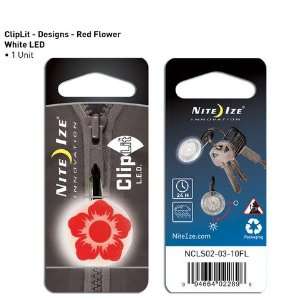  Nite Ize NCLS02 03 10FL ClipLit Designs, Red Wild Flower 