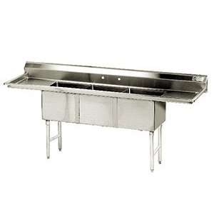  Advance Tabco FC 3 1818 18RL Three Compartment Stainless 