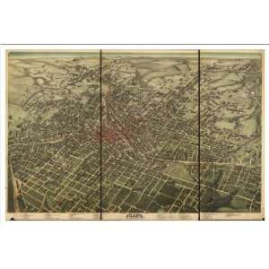  Historic Atlanta, Georgia, c. 1892 (L) Panoramic Map 