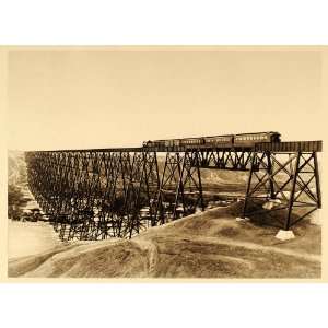  1926 Lethbridge Viaduct High Bridge Railroad Alberta 