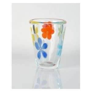  L47 Cute Flower Hand Blown Art Glass Vase