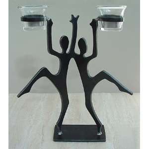  Votive Candledancer Two in a row Steel