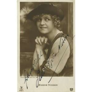  Egede Nissen Early German Silent Film Actress Autographed 