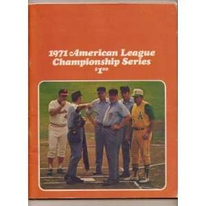  1971 ALCS Game program Orioles As Championship 