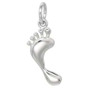  Sterling Silver Footprint Charm Arts, Crafts & Sewing