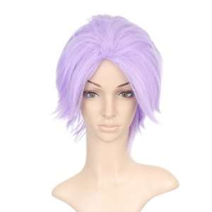  Light Purple Short Length Anime Costume Cosplay Wig Toys 