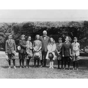  1921 photo With members of the nature study class of John 