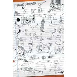  Humour Posters Bunny Suicides   Drawings Poster   35.7x23 