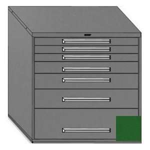 Equipto 45Wx44H Modular Cabinet 7 Drawers W/Dividers, Keyed Alike 
