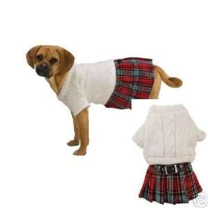   &Zoey Cable Knit Back to School Dog Jumper XX SMAL