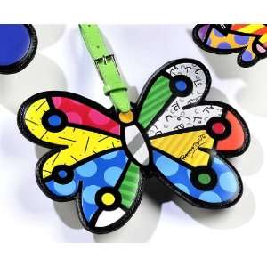 Romero Britto Butterfly Luggage Tag Travel Bags ID Name 