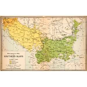   Romanians Germans Sofia   Original Lithographed Map