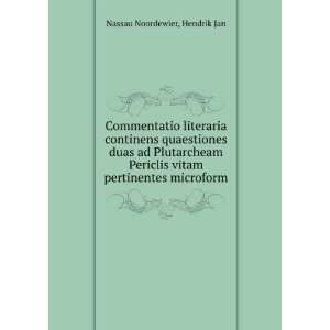 Commentatio literaria continens quaestiones duas ad Plutarcheam 