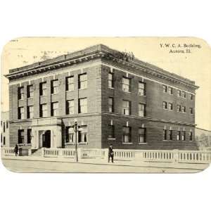  1911 Vintage Postcard YWCA Building   Aurora Illinois 