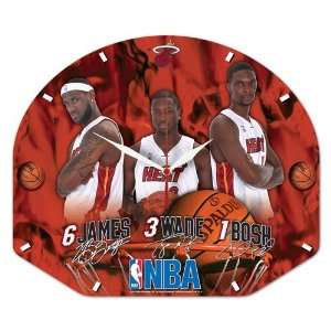  NBA Miami Heat Clock Wade Lebron Bosh