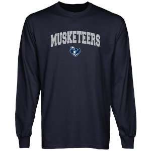  NCAA Xavier Musketeers Navy Blue Logo Arch Long Sleeve T 