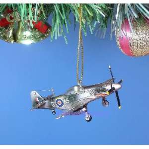 SORA *7 CHRISTMAS ORNAMENT WW2 UK P 51 MUSTANG RAF AIRPLANE HOME 