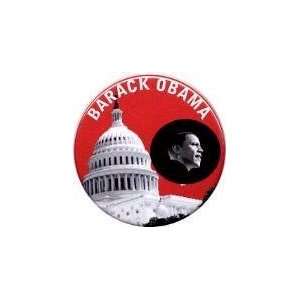   building and profile of Barack Obama 2 1/2 BUTTONS 