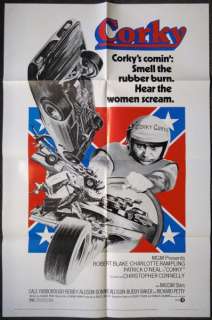 CORKY Original Movie Poster 1SH 1972 Stockcar Racing ROBERT BLAKE 
