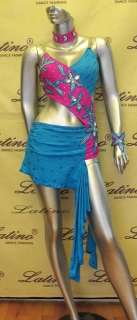 LATIN SALSA(BALLROOM) COMPETITION DRESS SIZE M (LT188B)  