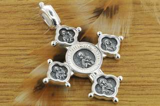 925 Solid Silver Handmade Russian Orthodox Cross  
