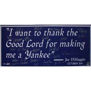  New York Yankees   DiMaggio Quote   1998 Team Signed 12x36 