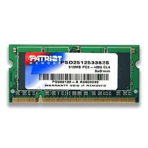   Patriot 512MB PC2 5300 667MHz DDR2 SO DIMM 2 Rank/32X16 Electronics