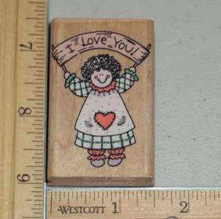 LOVE YOU RAG DOLL rubber stamp HERO ARTS  