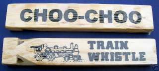 Lot of   12   Wooden Train Whistle, 7. Choo Choo.  